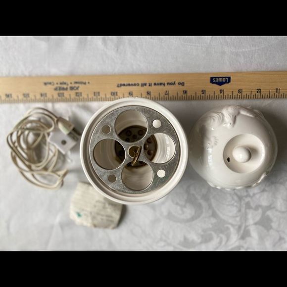 Vintage egg cooker Easter decor ceramic rooster - Picture 3 of 3